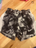 Medium Nike Black and White Tie-Dye Athletic Shorts