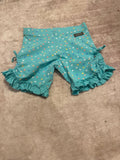 Matilda Jane Girls' Aqua Polka Dot Ruffle Shorts