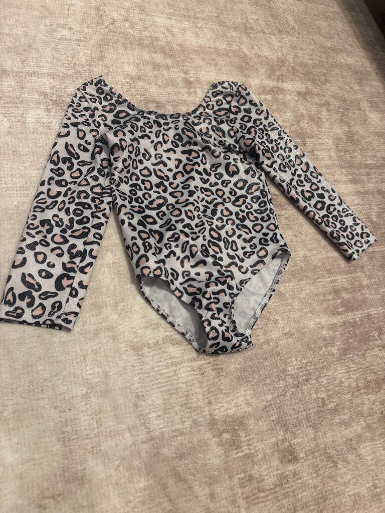 Leopard Print Long Sleeve Swimsuit