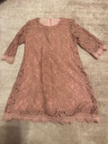 Girls Pink Lace Dress