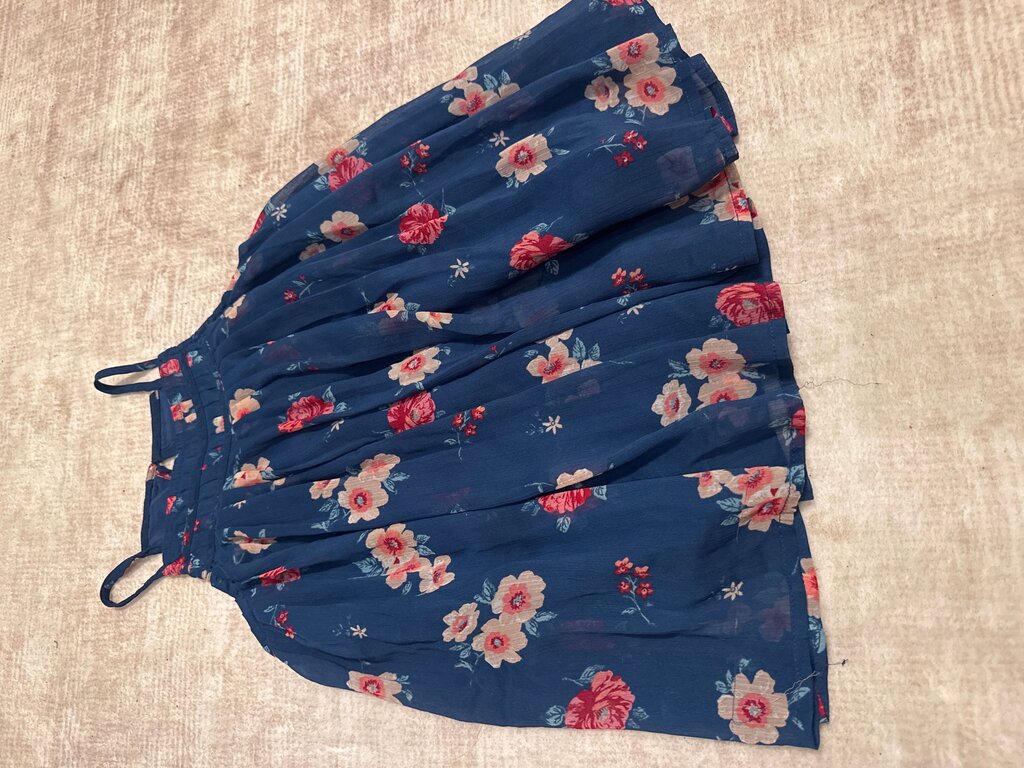 Floral Print Blue Dress