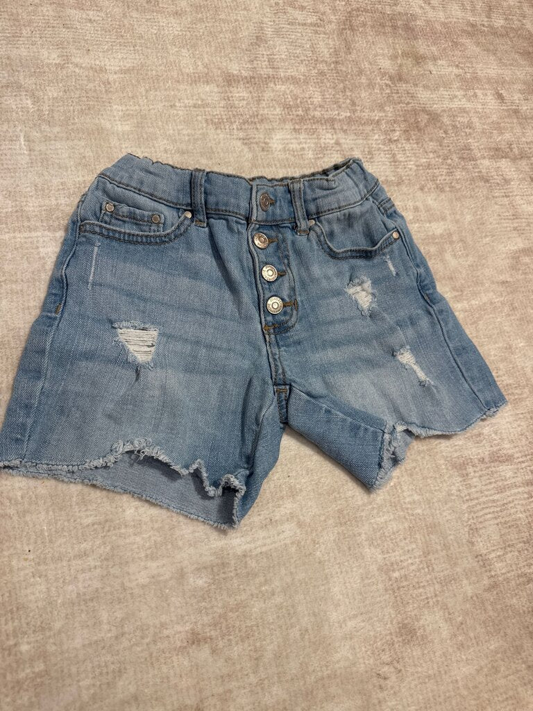 Distressed Denim Shorts