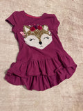 Girls' Fox Print T-Shirt Dress