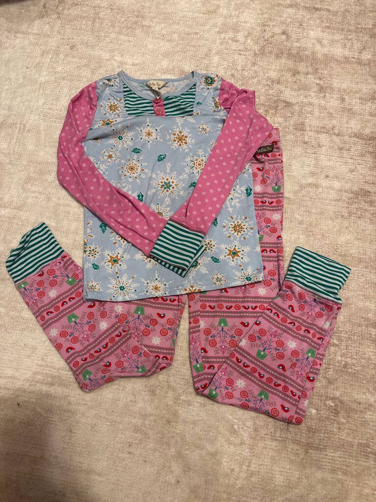 Matilda Jane Girls' Long Sleeve Pajama Set with Colorful Floral Print