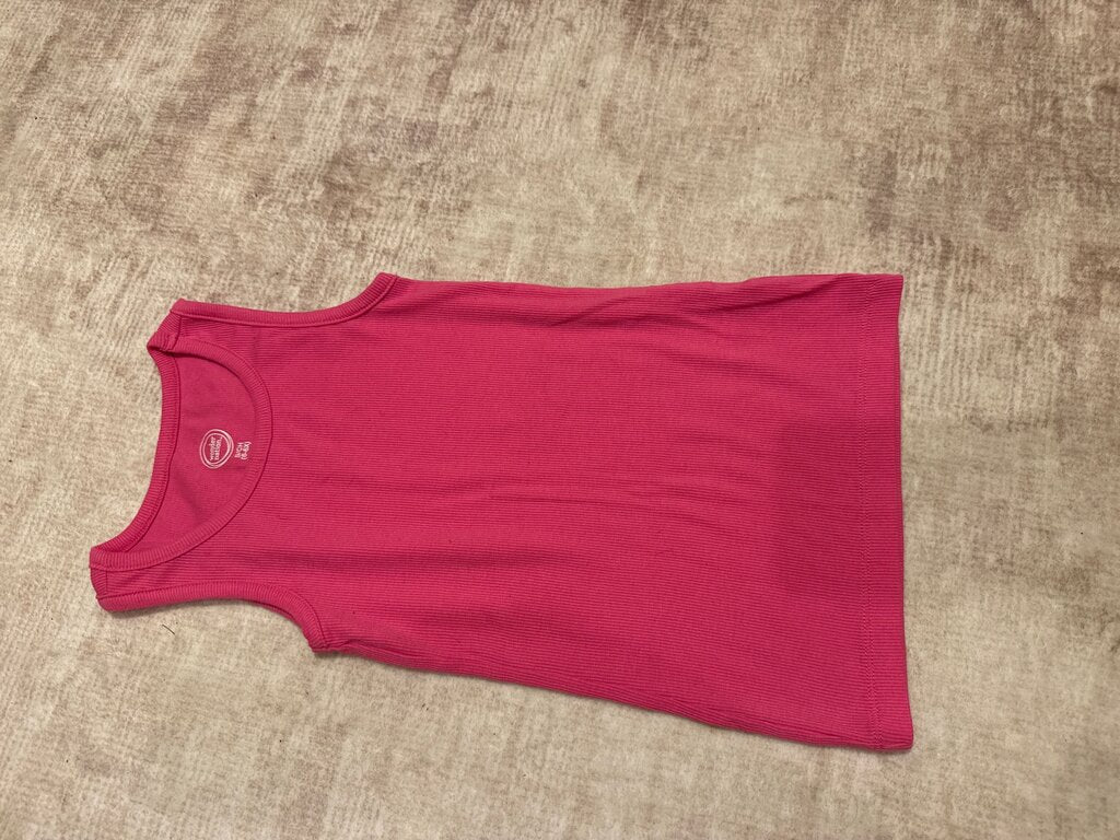 Pink Ribbed Tank Top