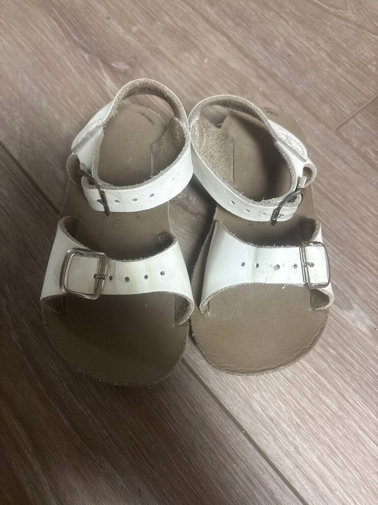 Sun San White Sandals with Buckle