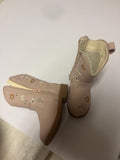 Pink Embroidered Ankle Boots