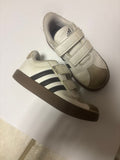 Adidas White and Brown Velcro Shoes