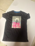 Black Graphic Tee with Basketball Design