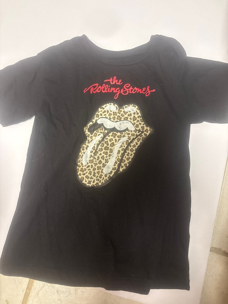 The Rolling Stones Black Leopard Tongue T-Shirt