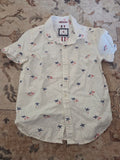 Cactus Boys Short-Sleeve Shirt with Palm Tree Print