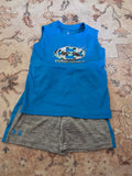 Under Armour Boys' Blue Tank Top and Gray Shorts Set