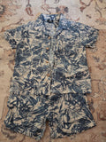 Boys Tropical Print Short Sleeve Shirt and Shorts Set