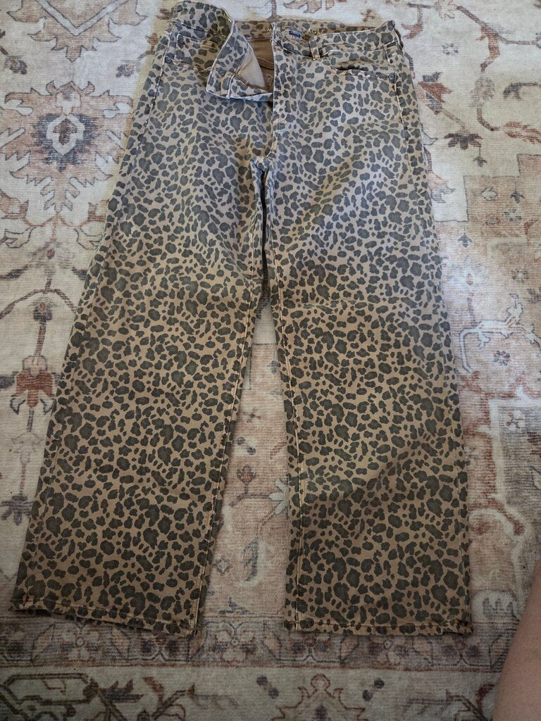 Leopard Print Stretch Jeans