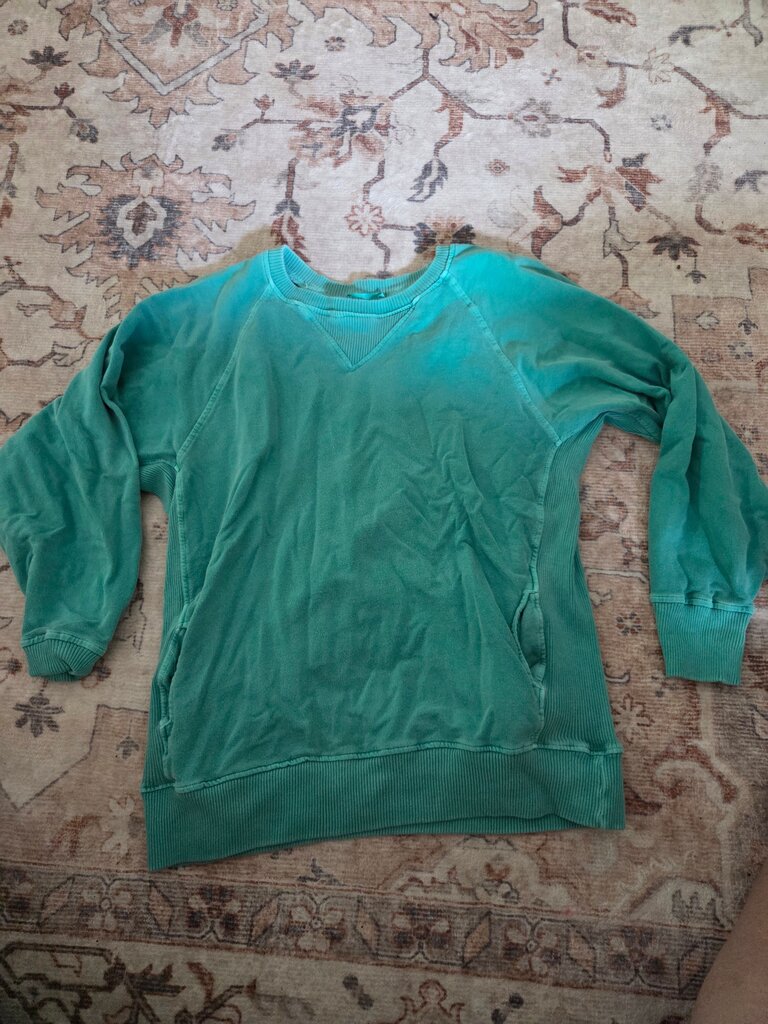 Teal V-Neck Sweatshirt