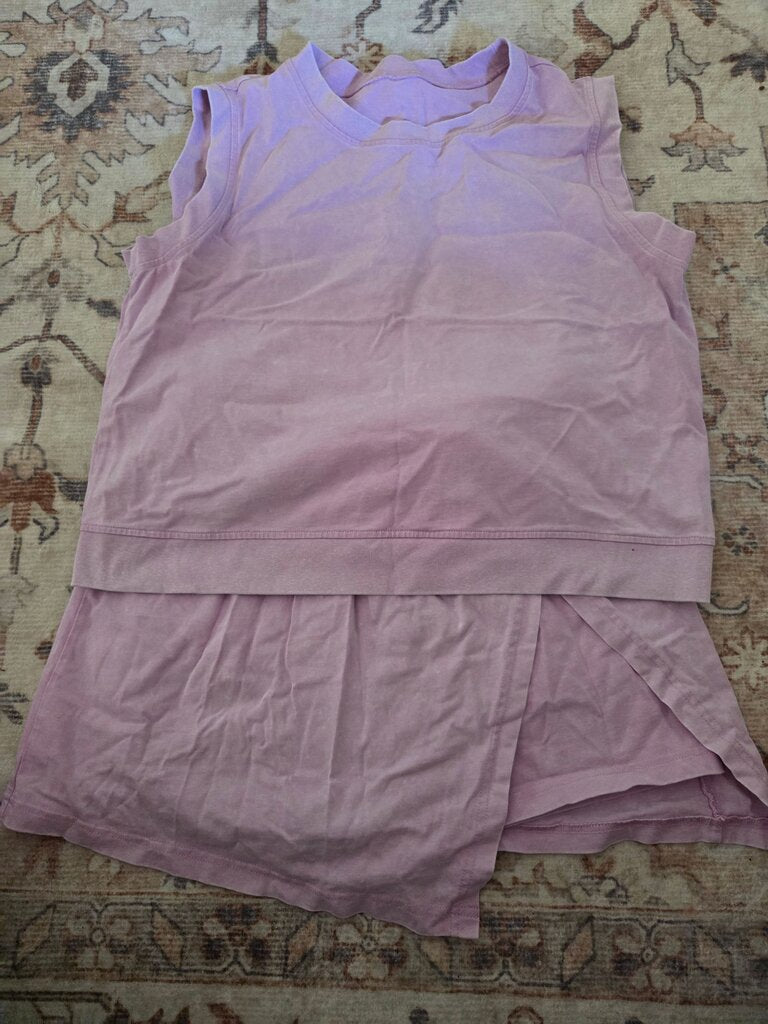 Pink Sleeveless Skort Set