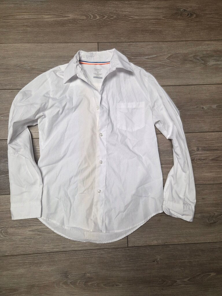 French Toast Boys White Long Sleeve Shirt