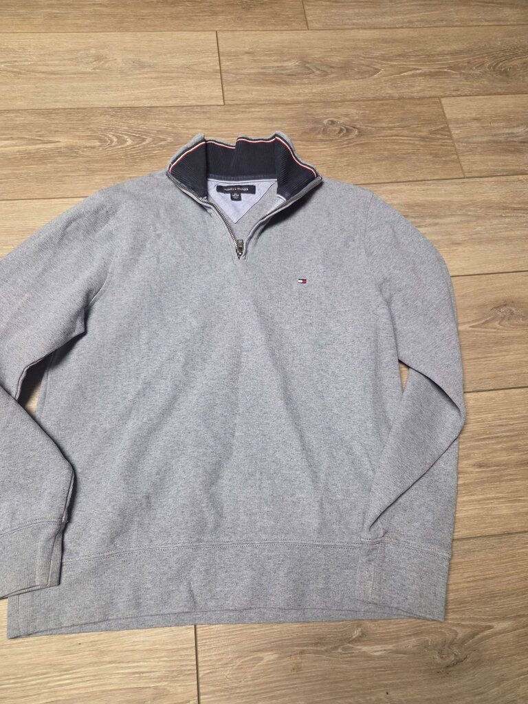 Tommy Hilfiger Boy's Grey 3/4 Zip Sweater