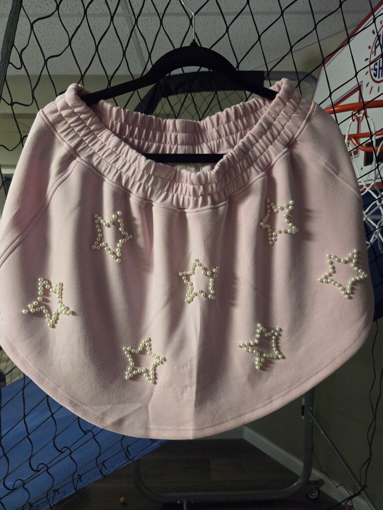Pink Star-Embellished Skort