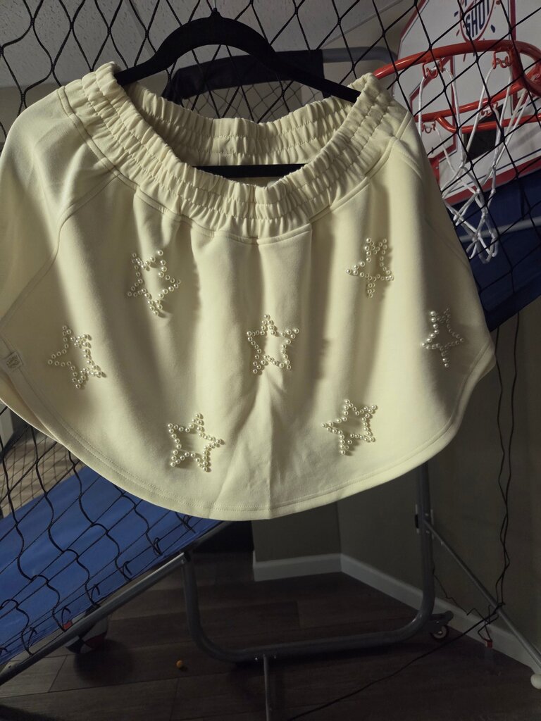 Cream Star Applique Skirt