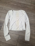 Pearl White Long Sleeve Top