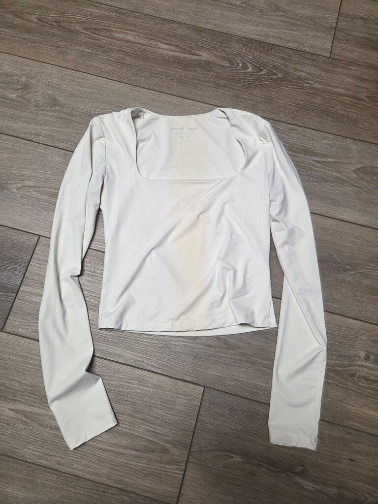 Pearl White Long Sleeve Top