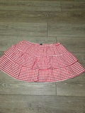 Red Gingham Tiered Skirt