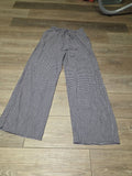 Black and White Checkered Wide Leg Pants