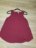 Maroon Sleeveless Top