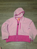 Girls' Pink Fleece Hooded Jacket