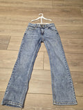 Adjustable Waist Blue Denim Jeans