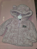 Pink Plush Hooded Jacket for Infants