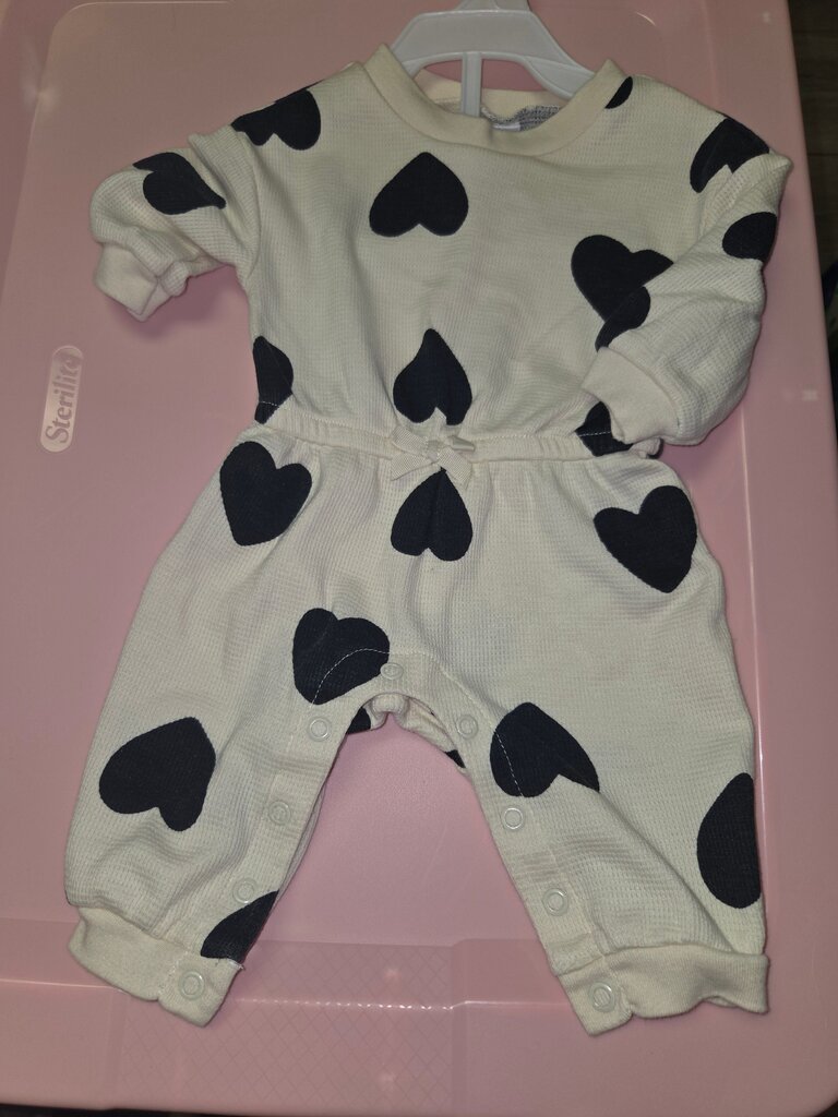 Heart Patterned Infant Romper
