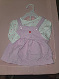 Toddler Girls Pink Dress with Hearts