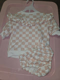 Checkered Ruffled Baby Outfit