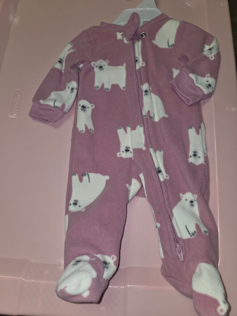 Baby Girls' Polar Bear Fleece Pajamas