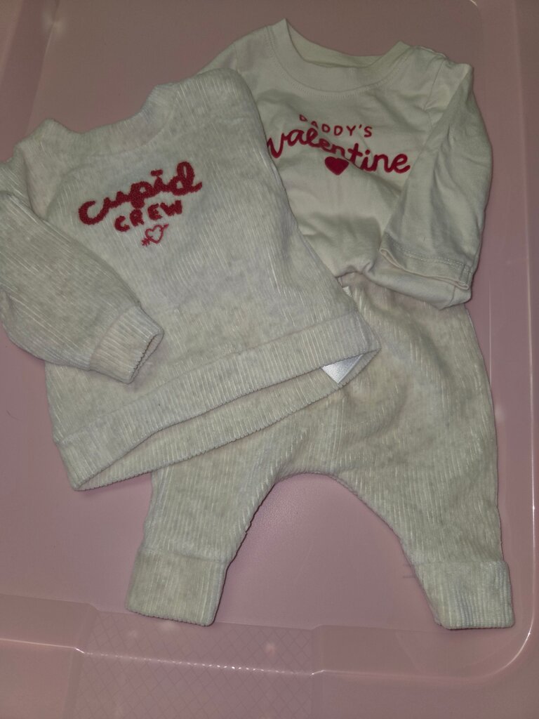 Cupid Crew and Daddy's Valentine Outfit Set