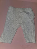 Light Gray Baby Pants with Ruffle Back