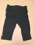 Black Toddler Leggings with Ruffle Back