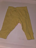 Yellow Ribbed Baby Pants