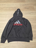 Adidas Black Hoodie with Red Logo
