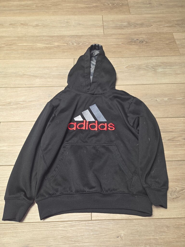 Adidas Black Hoodie with Red Logo