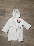 Minnie Mouse White Hooded Bathrobe