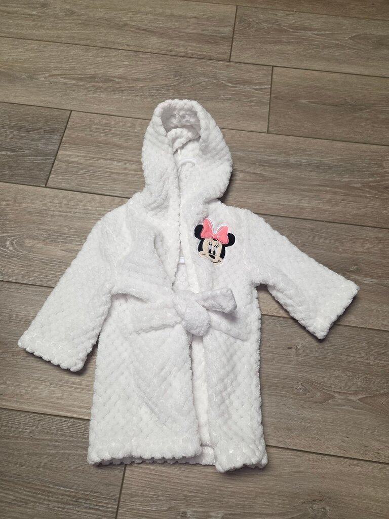 Minnie Mouse White Hooded Bathrobe