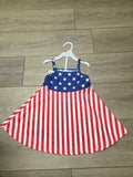 Girls Patriotic Star and Stripe Dress