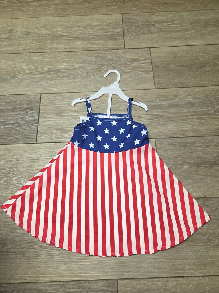 Girls Patriotic Star and Stripe Dress