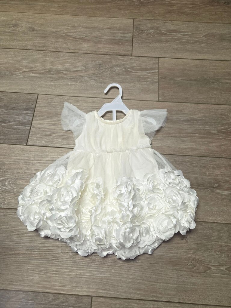 White Floral Dress for Baby Girls