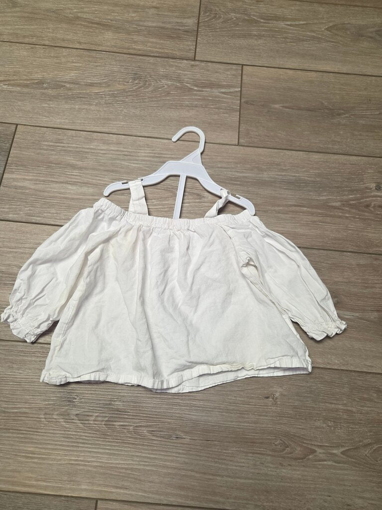 White Cold Shoulder Top