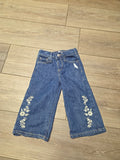 Girls' Embroidered Denim Pants