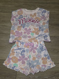 Minnie Mouse Floral Print Top and Shorts Set